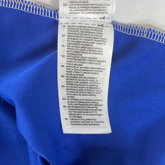 Adidas Shirt Mens Small Blue Soccer Short Sleeves Activewear - Picture 10 of 13